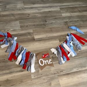 Pilot-Flight Themed Outfit and Decorations for First Birthday